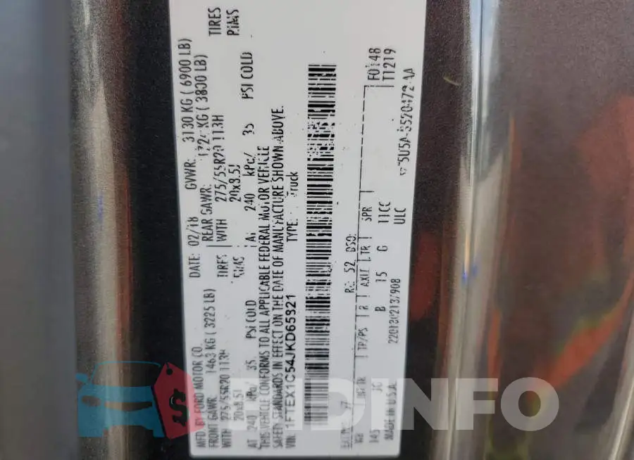 1FTEX1C54JKD65821 Photo# 12