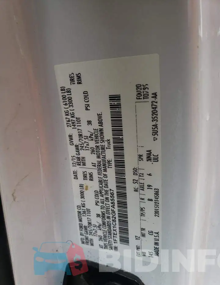 1FTEX1C82GFA85567 Photo# 12