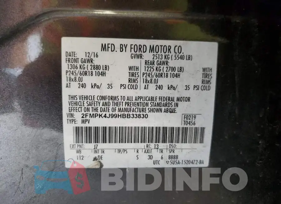 2FMPK4J99HBB33830 Photo# 13