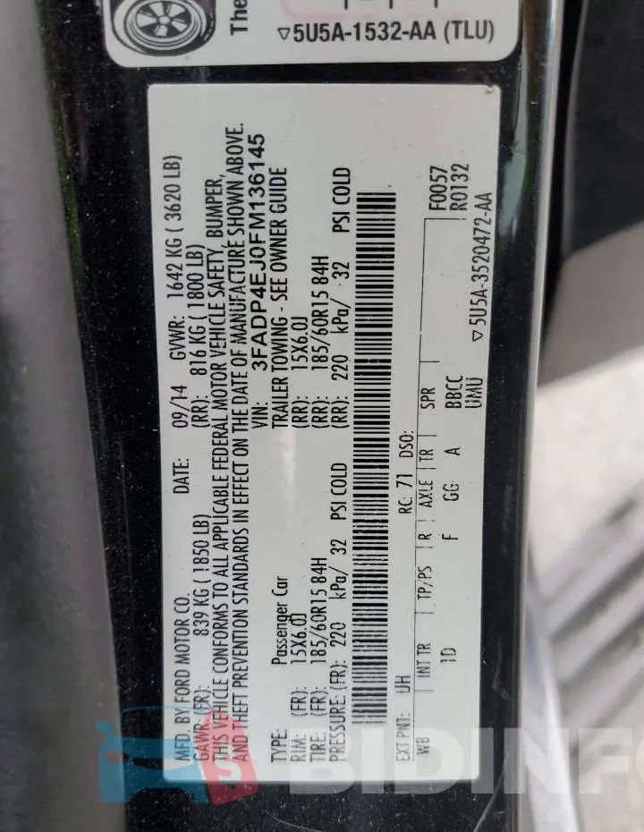3FADP4EJ0FM136145 Photo# 13