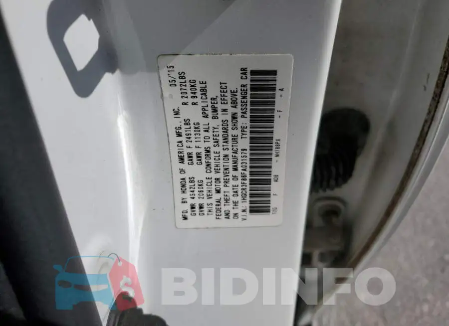 1HGCR3F86FA031579 Photo# 12