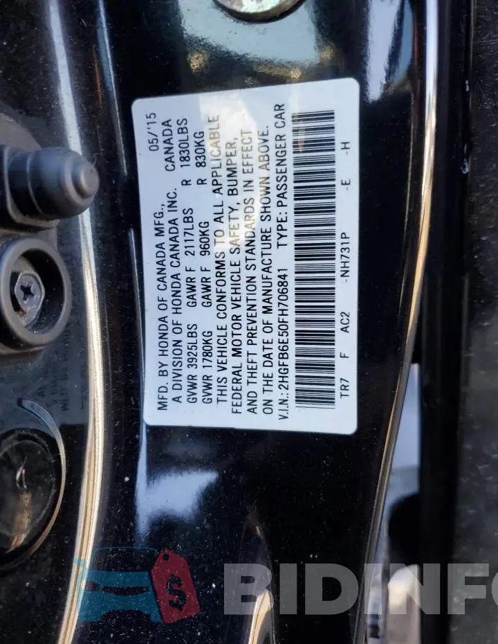 2HGFB6E50FH706841 Photo# 12