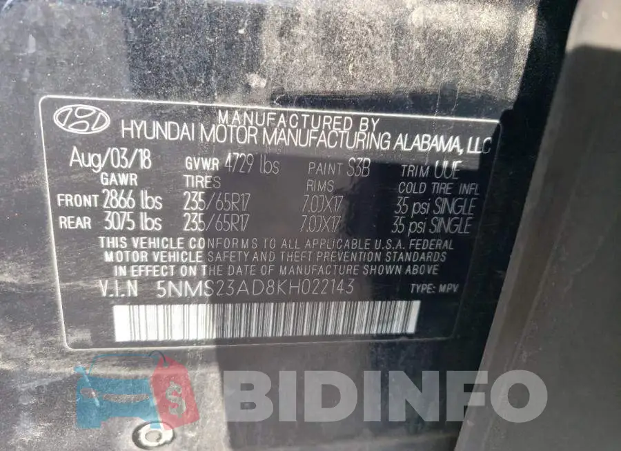 5NMS23AD8KH022143 Photo# 13