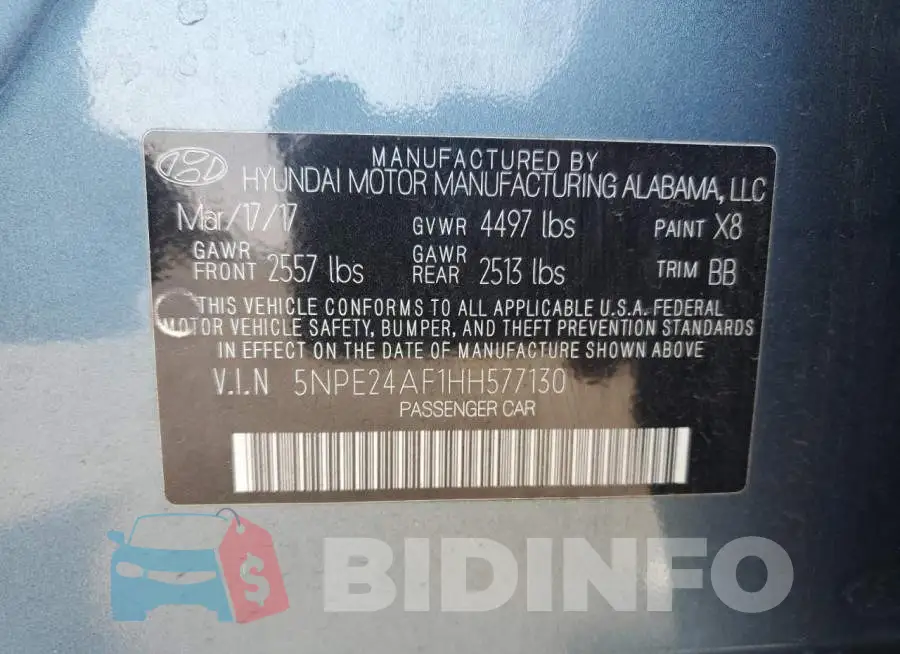 5NPE24AF1HH577130 Photo# 12