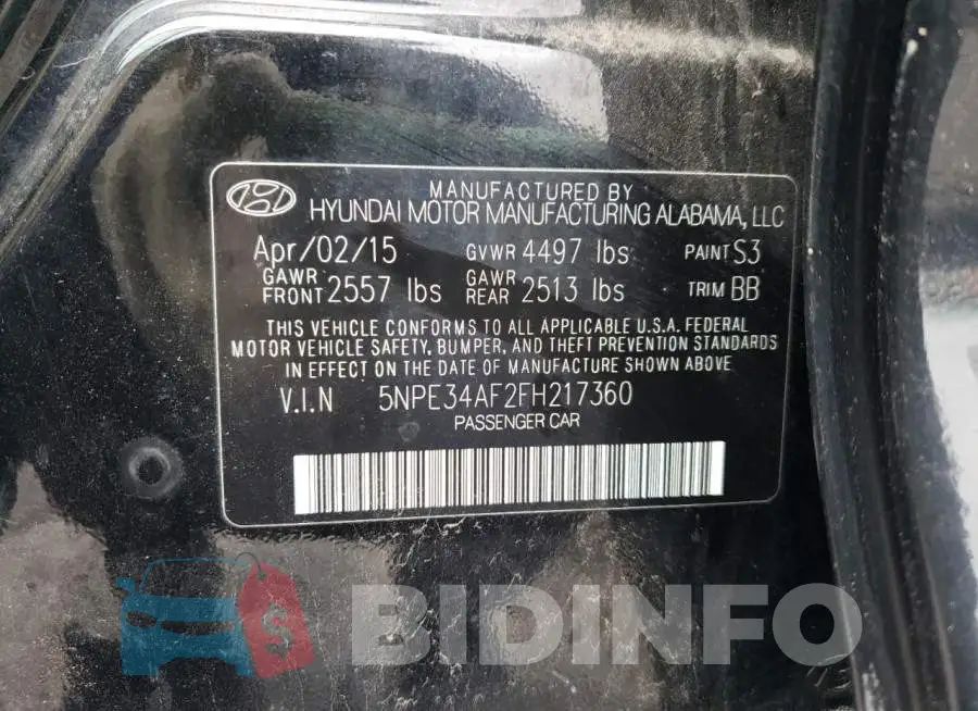 5NPE34AF2FH217360 Photo# 12