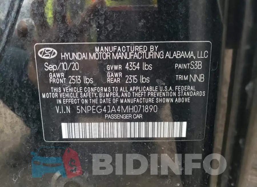 5NPEG4JA4MH071890 Photo# 12