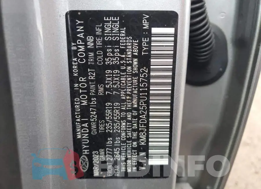 KM8JFDA25PU115752 Photo# 13