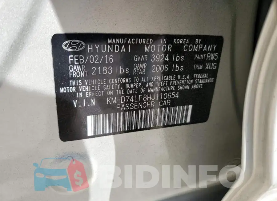 KMHD74LF8HU110654 Photo# 12