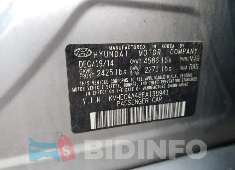 KMHEC4A48FA138941 Photo# 12
