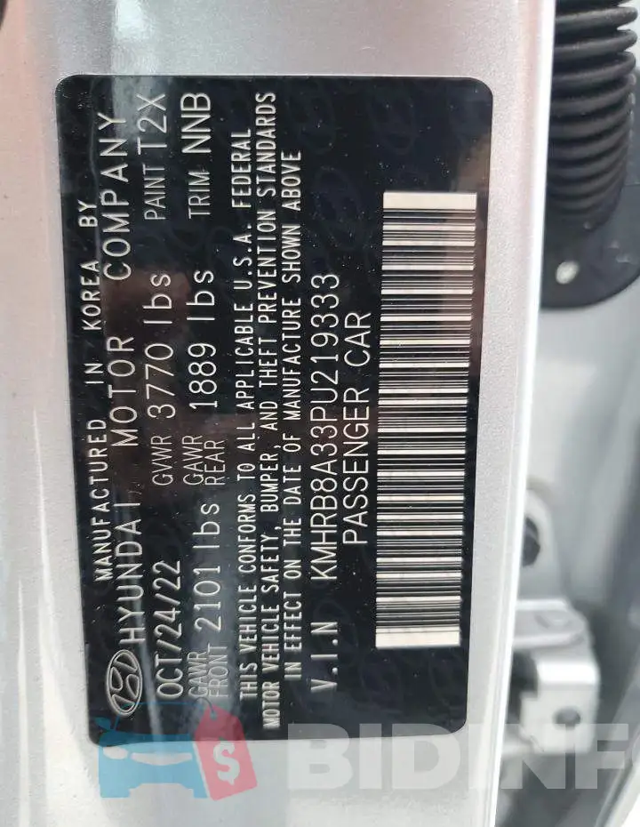 KMHRB8A33PU219333 Photo# 12