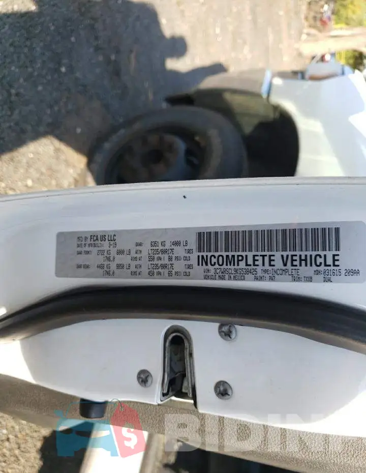 3C7WRSCL9KG538425 Photo# 12