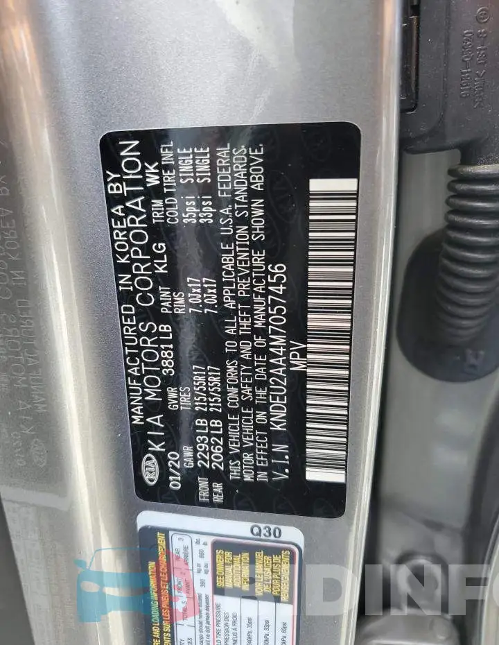 KNDEU2AA4M7057456 Photo# 12