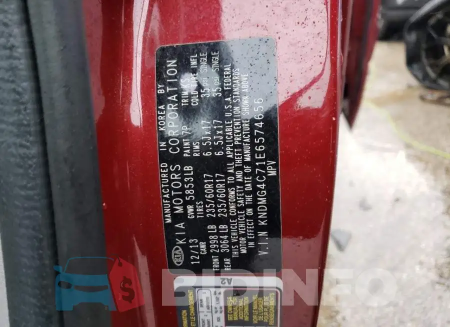 KNDMG4C71E6574656 Photo# 13