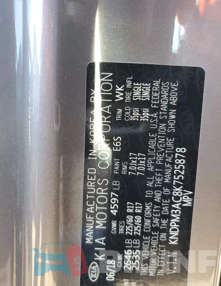 KNDPM3AC8K7525878 Photo# 13