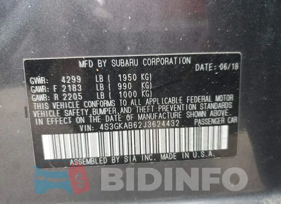 4S3GKAB62J3624432 Photo# 12