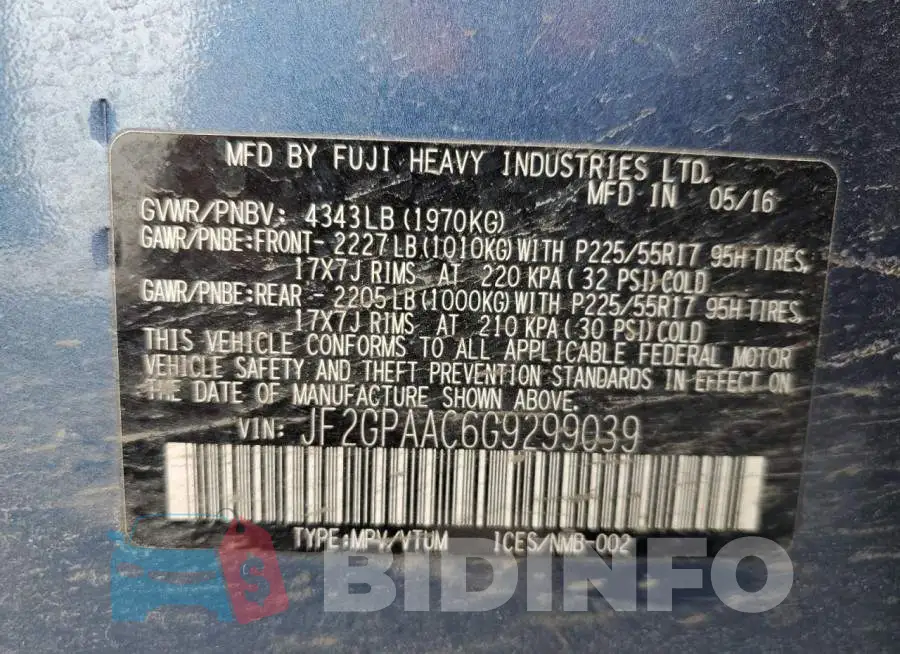 JF2GPAAC6G9299039 Photo# 13