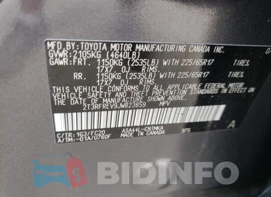2T3RFREV9JW823859 Photo# 13