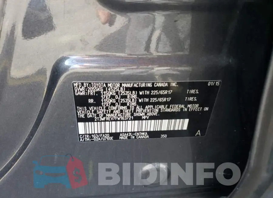 2T3WFREV7FW163721 Photo# 12