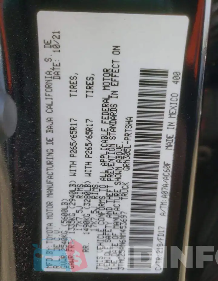 3TMCZ5AN6NM453697 Photo# 12