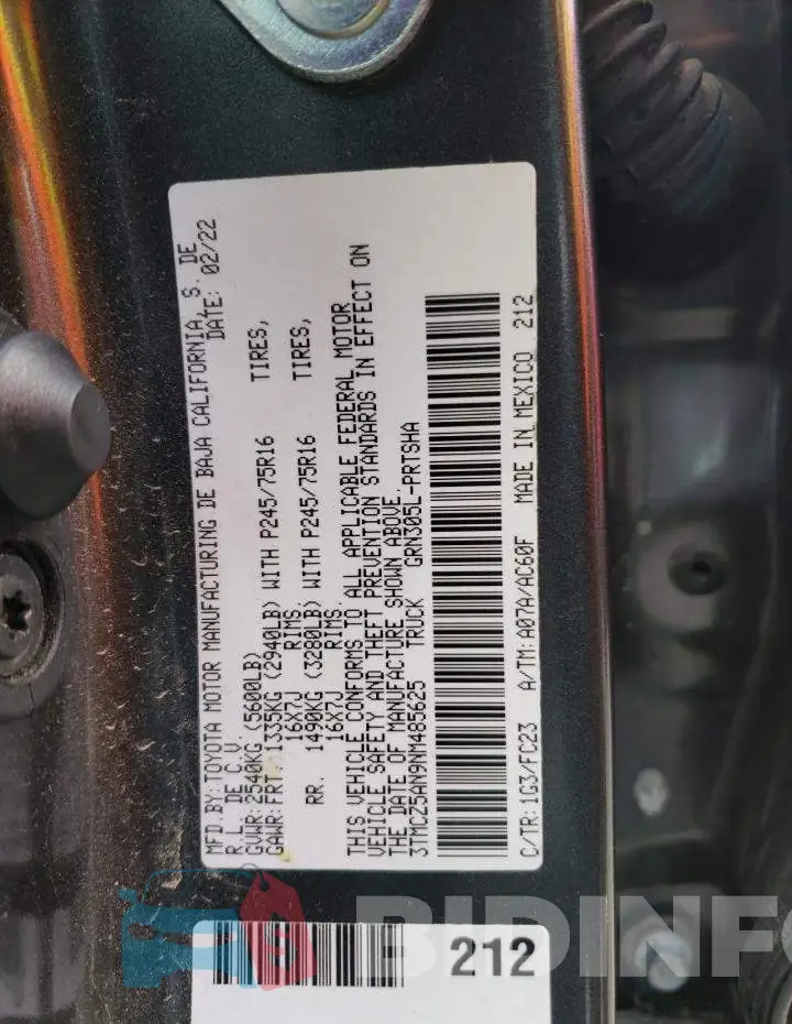 3TMCZ5AN9NM485625 Photo# 12
