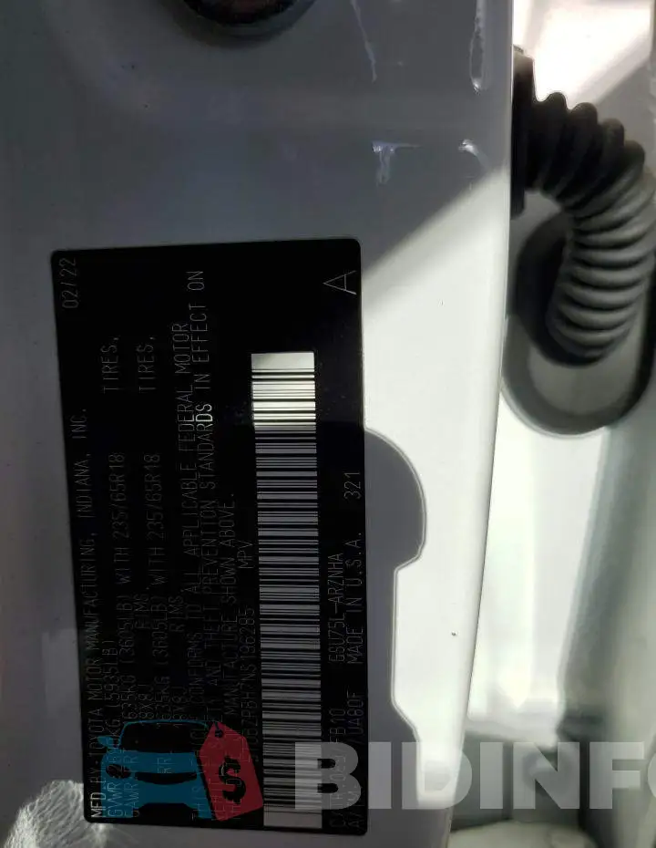 5TDBZRBH7NS196285 Photo# 13