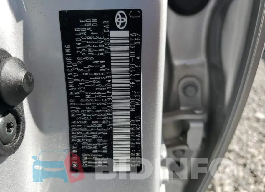 5YFEPRAE9LP104917 Photo# 12