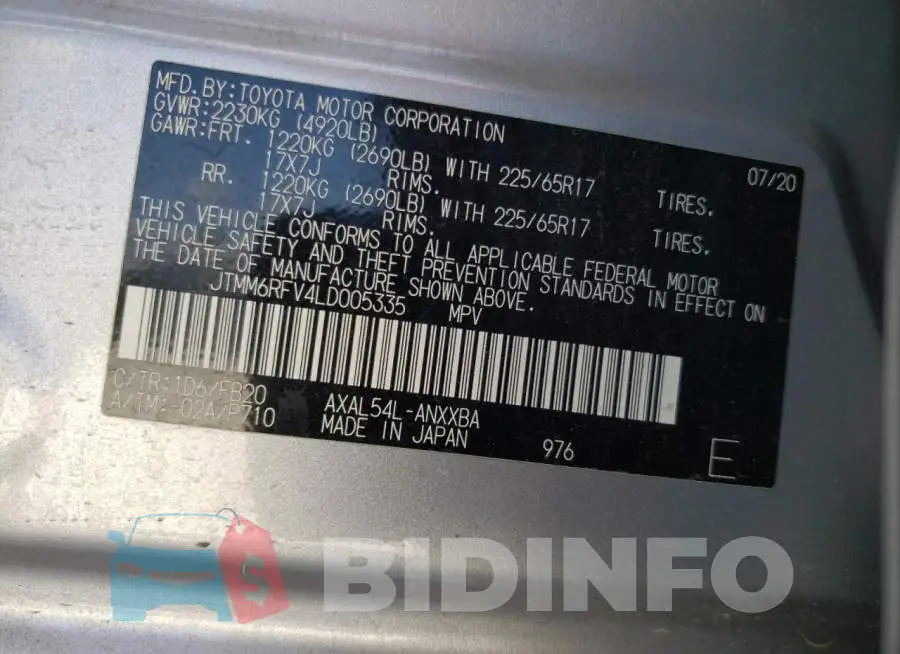 JTMM6RFV4LD005335 Photo# 13