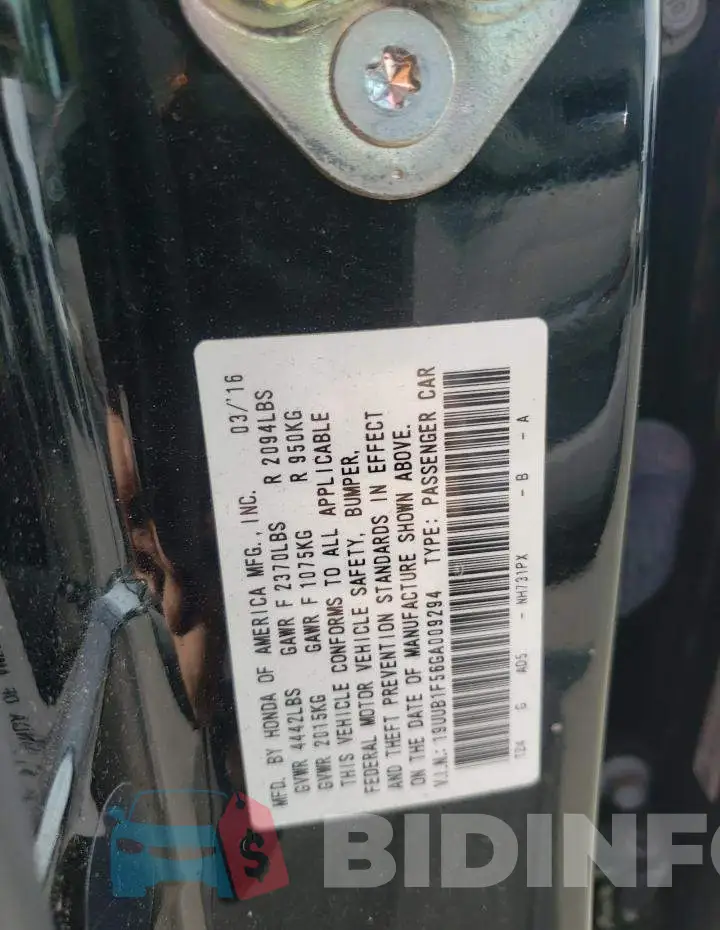 19UUB1F56GA009294 Photo# 12