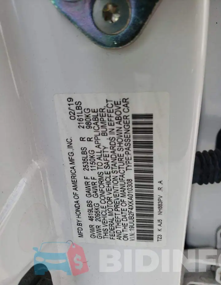 19UUB2F4XKA010308 Photo# 12