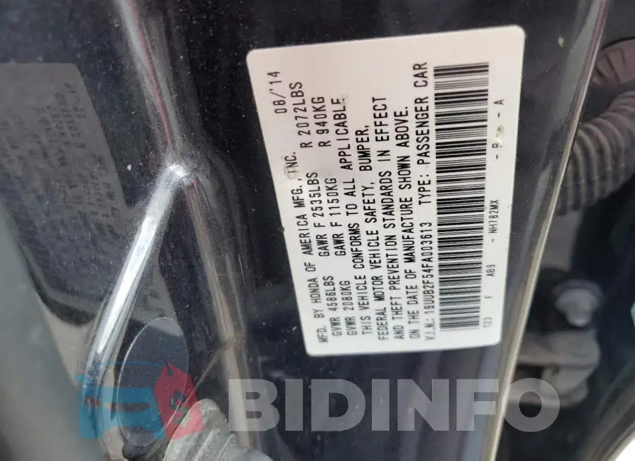 19UUB2F54FA003613 Photo# 12