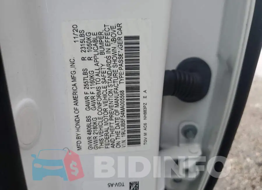 19UUB5F54MA005568 Photo# 12