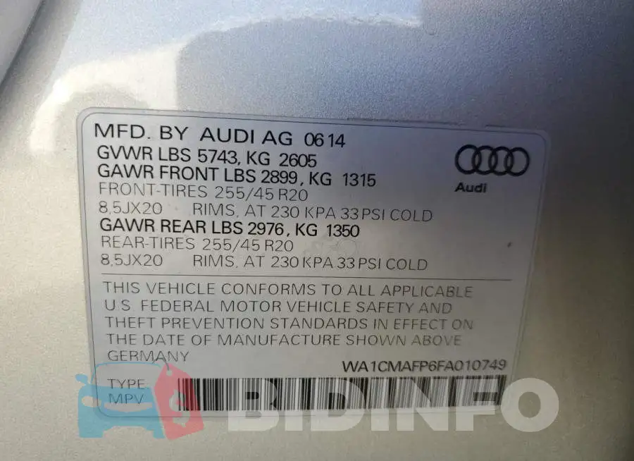 WA1CMAFP6FA010749 Photo# 12