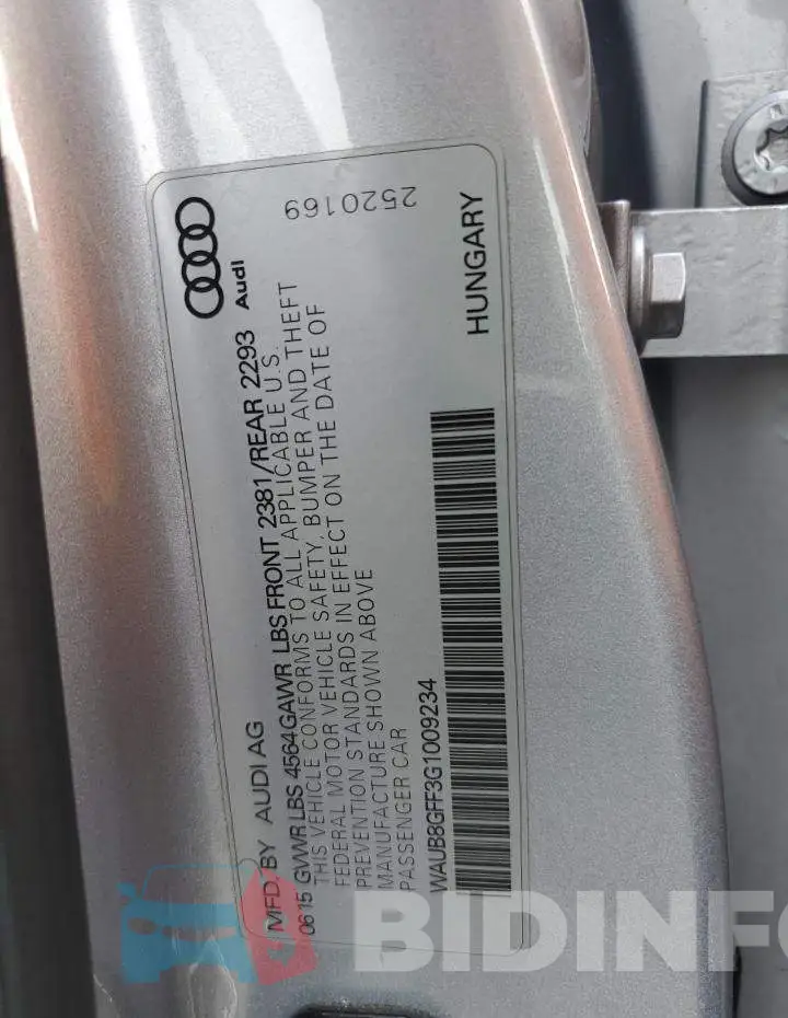 WAUB8GFF3G1009234 Photo# 12