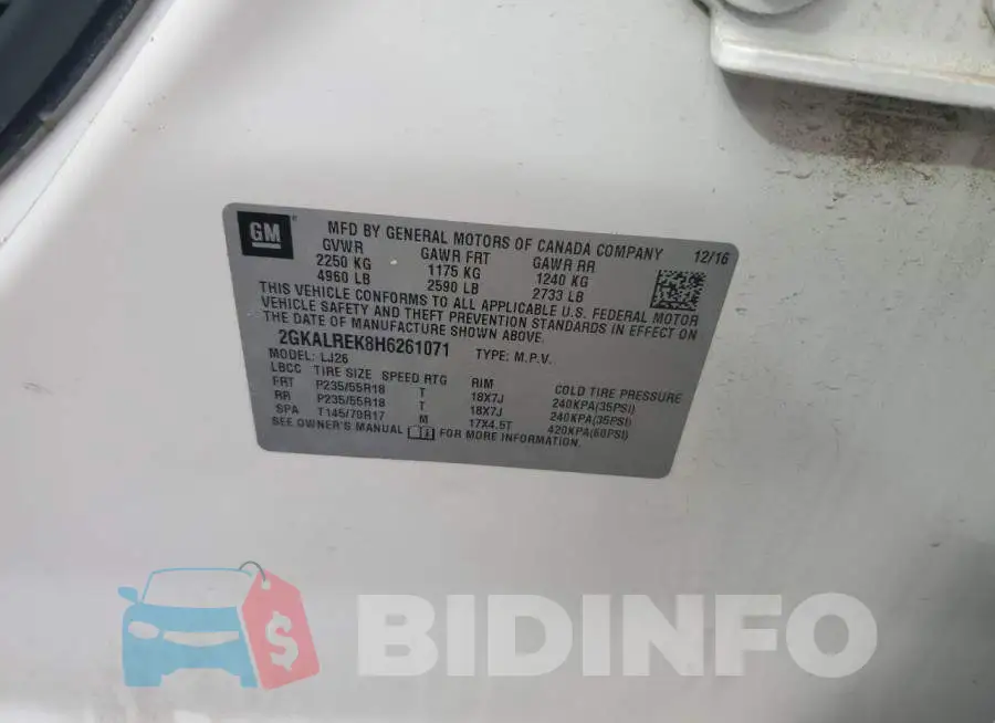 2GKALREK8H6261071 Photo# 12