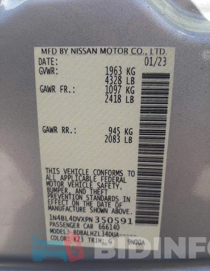 1N4BL4DVXPN350591 Photo# 12