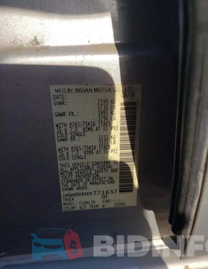 1N6AD0ERXEN771637 Photo# 13