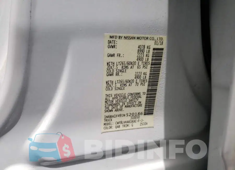 1N6BA1F49JN520186 Photo# 12