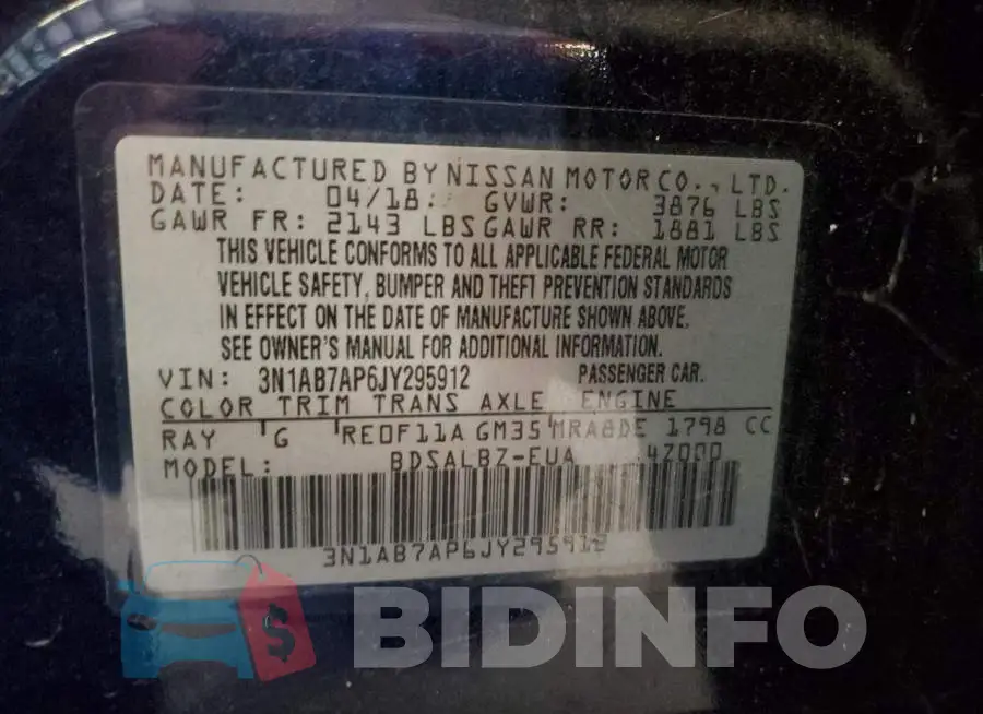 3N1AB7AP6JY295912 Photo# 12