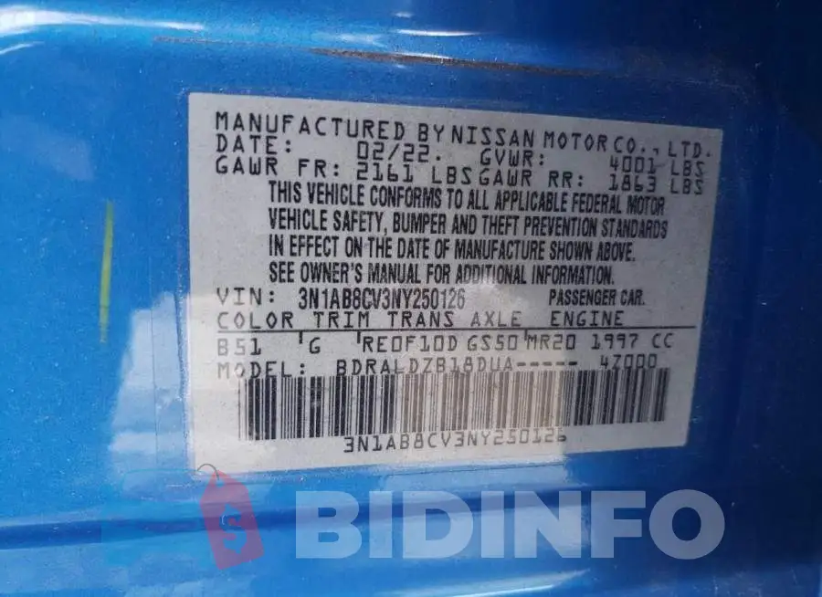 3N1AB8CV3NY250126 Photo# 12