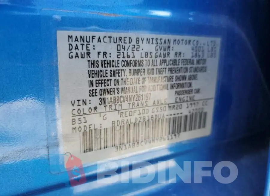 3N1AB8CV4NY261197 Photo# 13