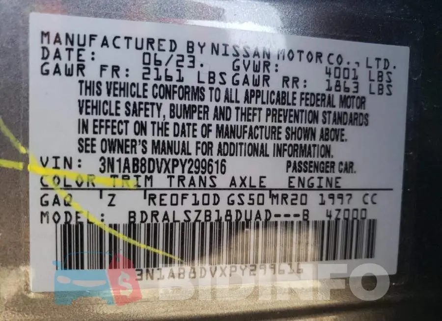 3N1AB8DVXPY299616 Photo# 12