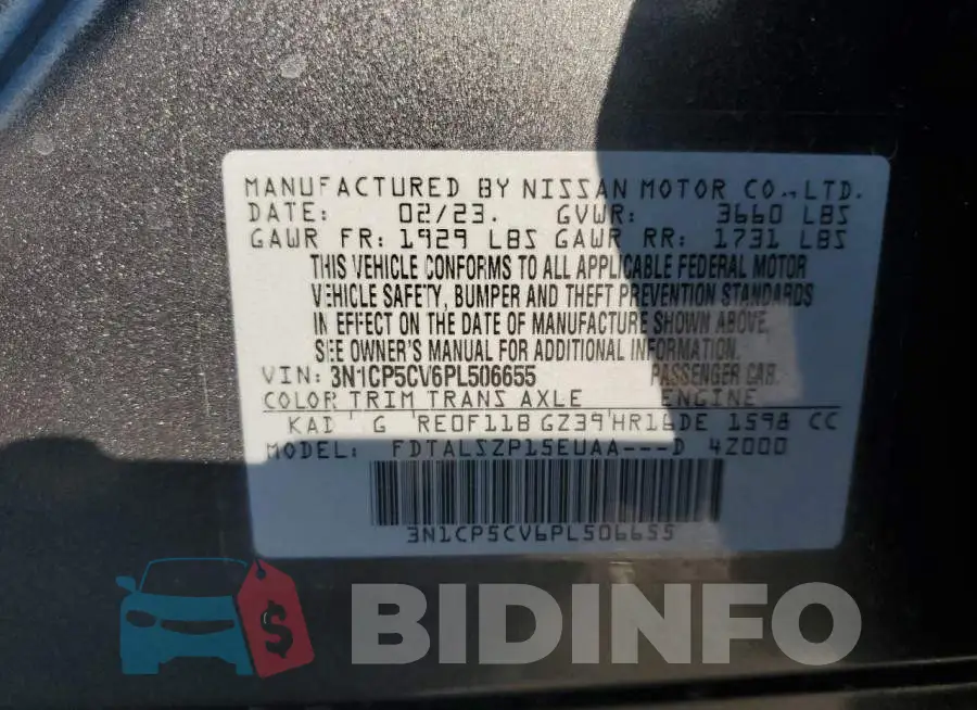 3N1CP5CV6PL506655 Photo# 13