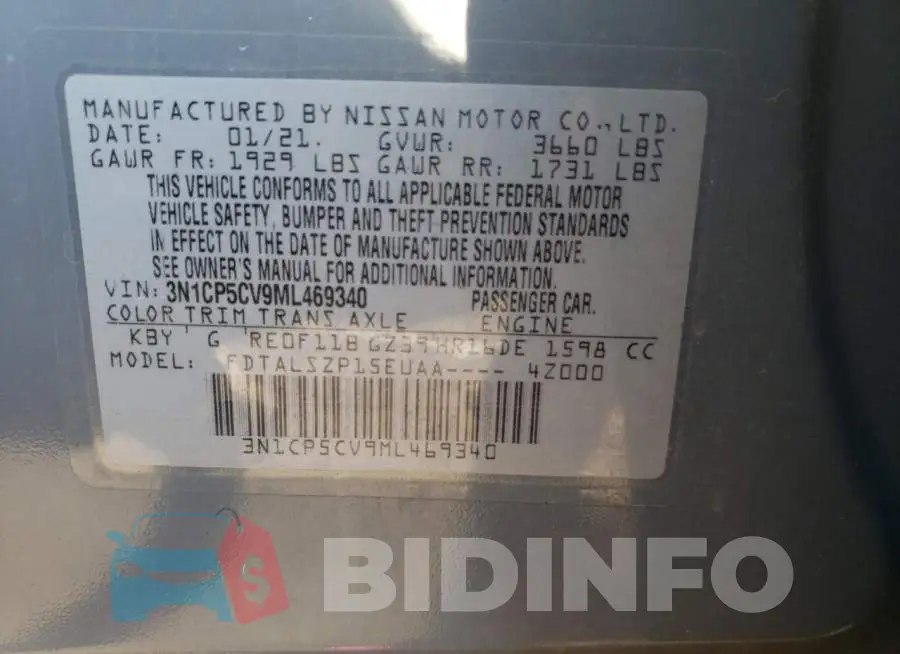 3N1CP5CV9ML469340 Photo# 12