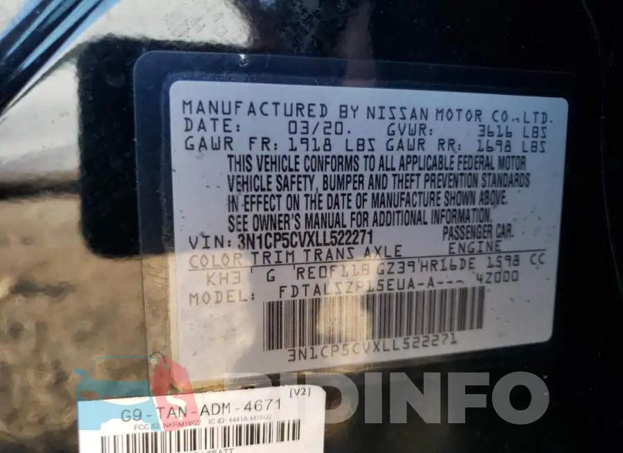 3N1CP5CVXLL522271 Photo# 13