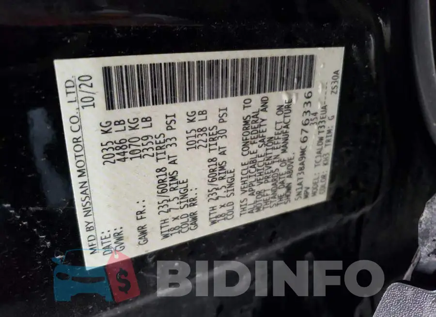 5N1AT3BA9MC676336 Photo# 13