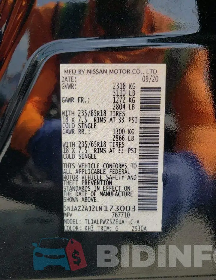 5N1AZ2AJ2LN173003 Photo# 13