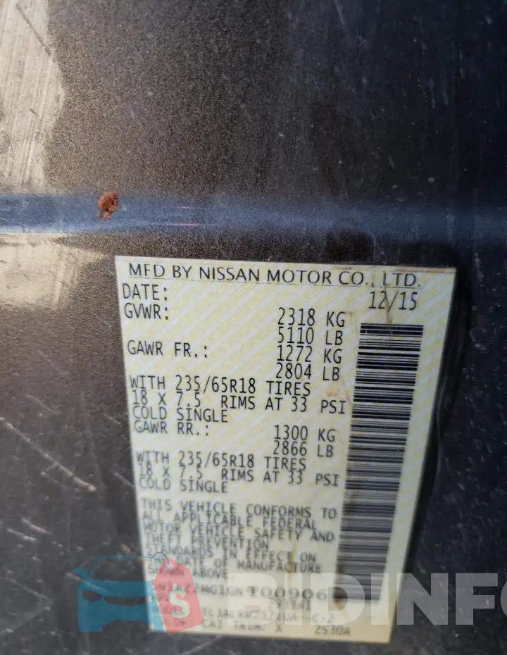 5N1AZ2MG1GN100906 Photo# 12