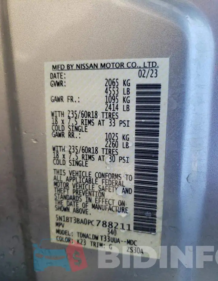 5N1BT3BA0PC788211 Photo# 13