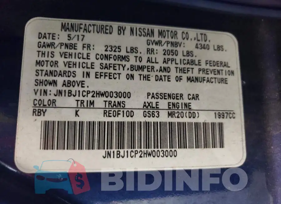 JN1BJ1CP2HW003000 Photo# 12