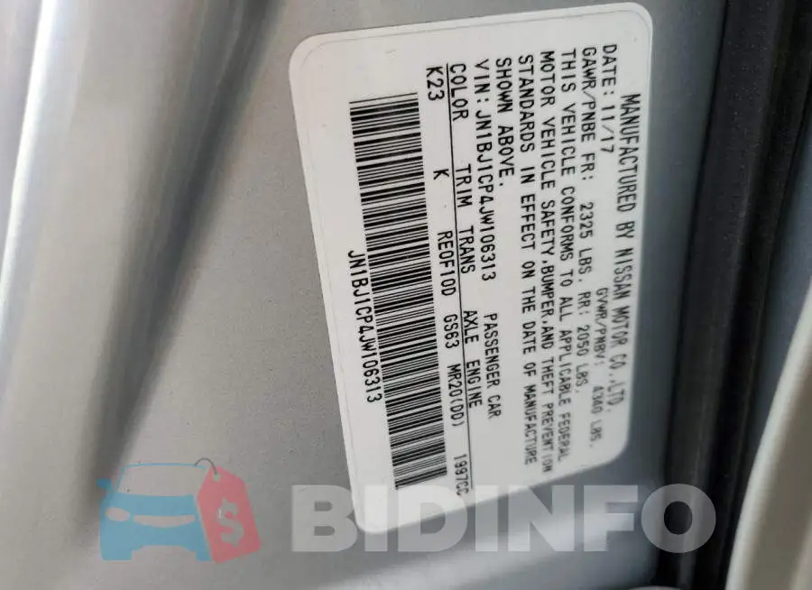 JN1BJ1CP4JW106313 Photo# 13